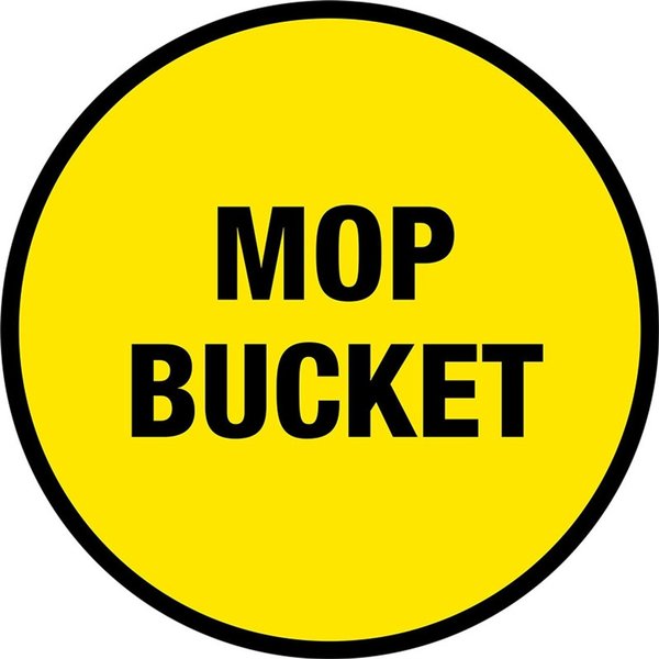 5S Supplies Mop Bucket 12in Diameter Non Slip Floor Sign FS-MOPBKT2-12